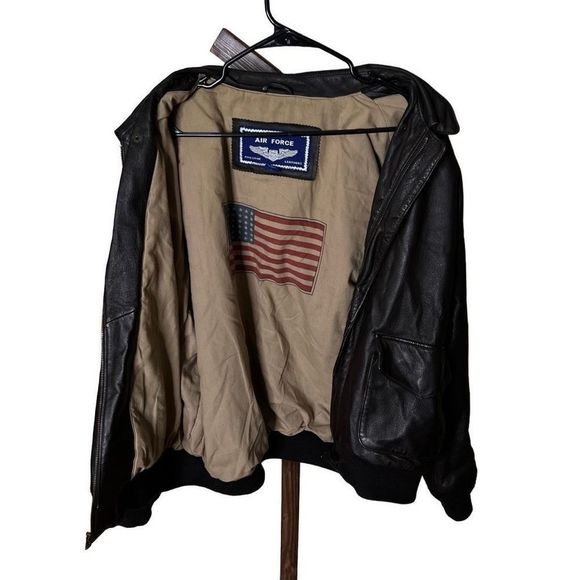 Air Force Airborne Leather Jacket Large - Picture 3 of 5